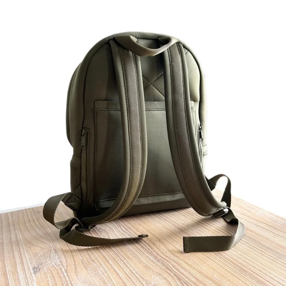 Dagne Dover Dakota Neoprene Backpack Medium Dark Moss Green Laptop Bag